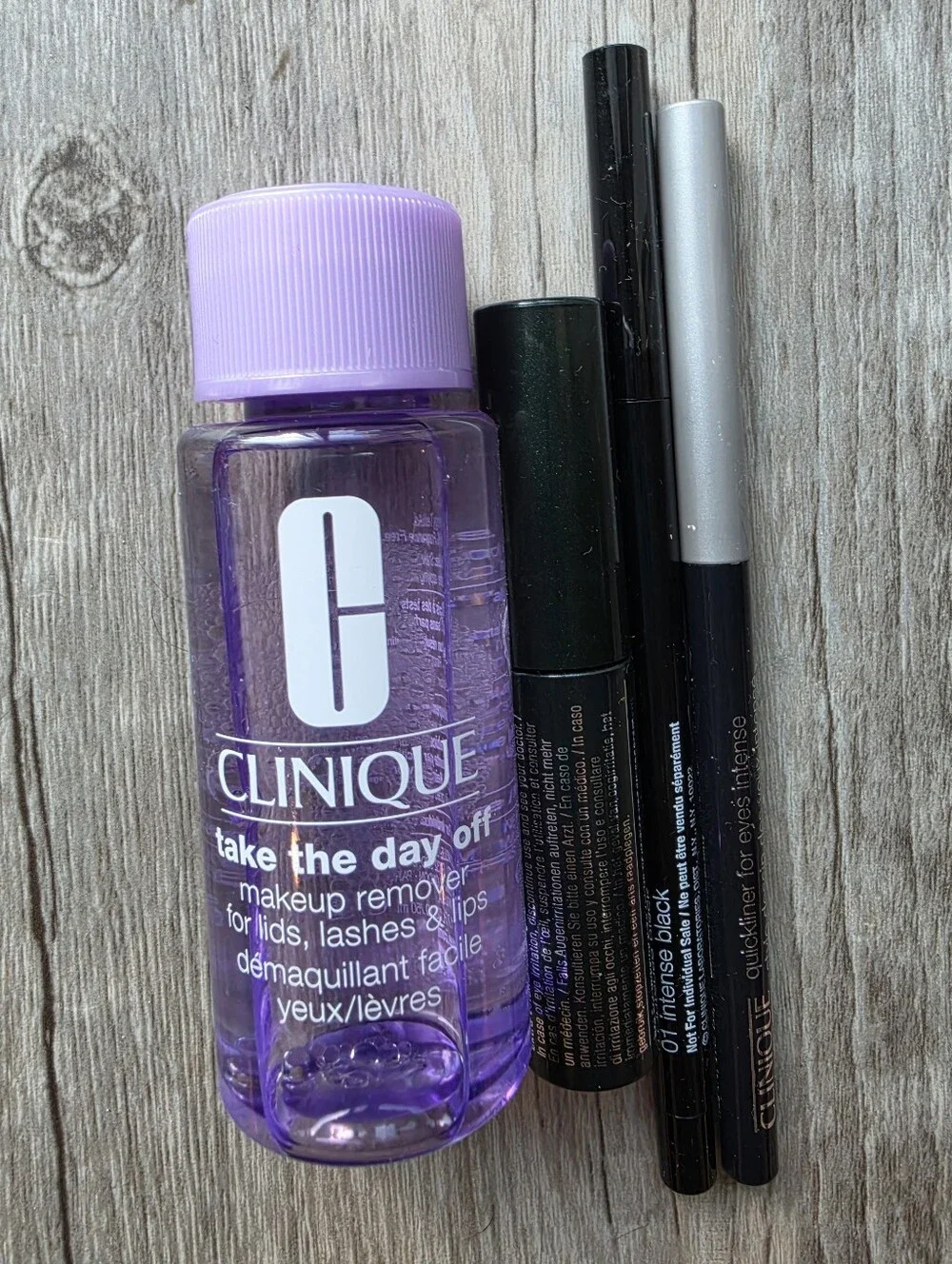Clinique Mascara & Eyeliner + 01 Intense Black Gel Eyeliner + Makeup Remover